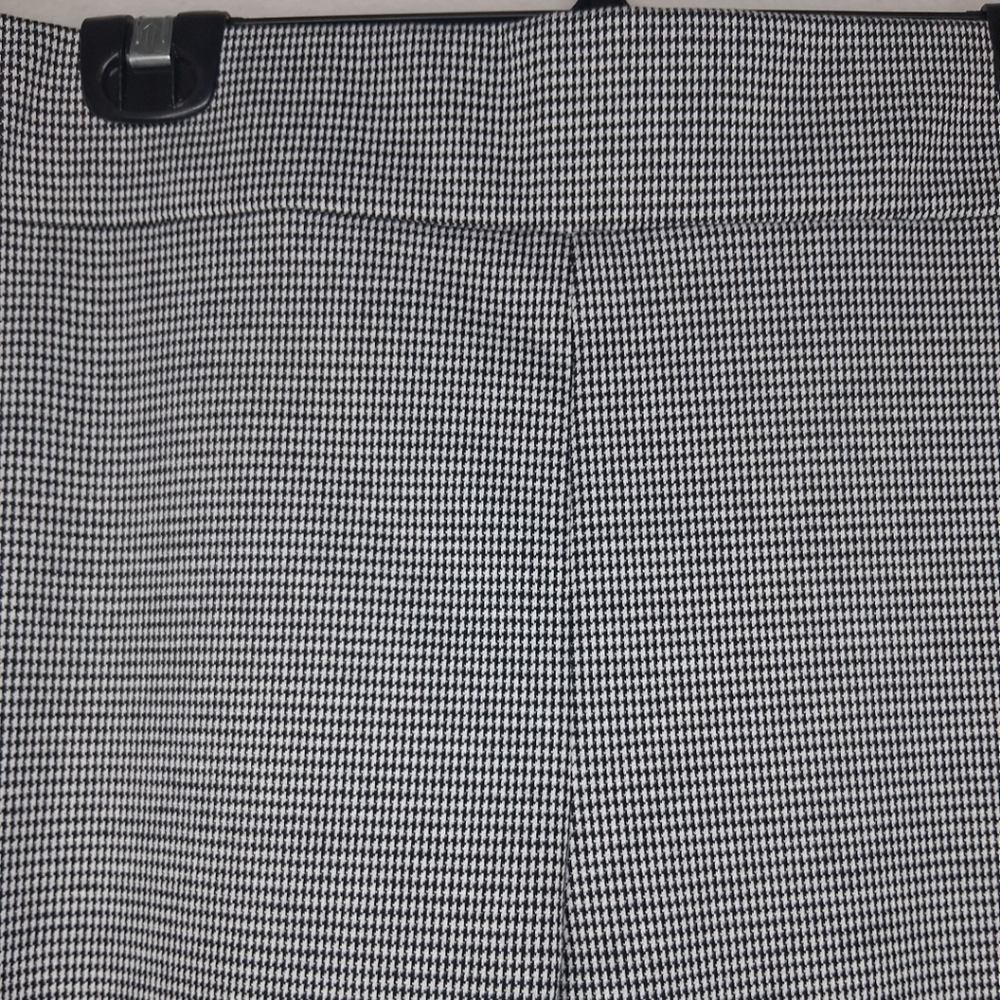LOFT Black White Houndstooth Leggings Ponte Pants Pull-on Elastic Waist PXL Cop - Picture 9 of 15